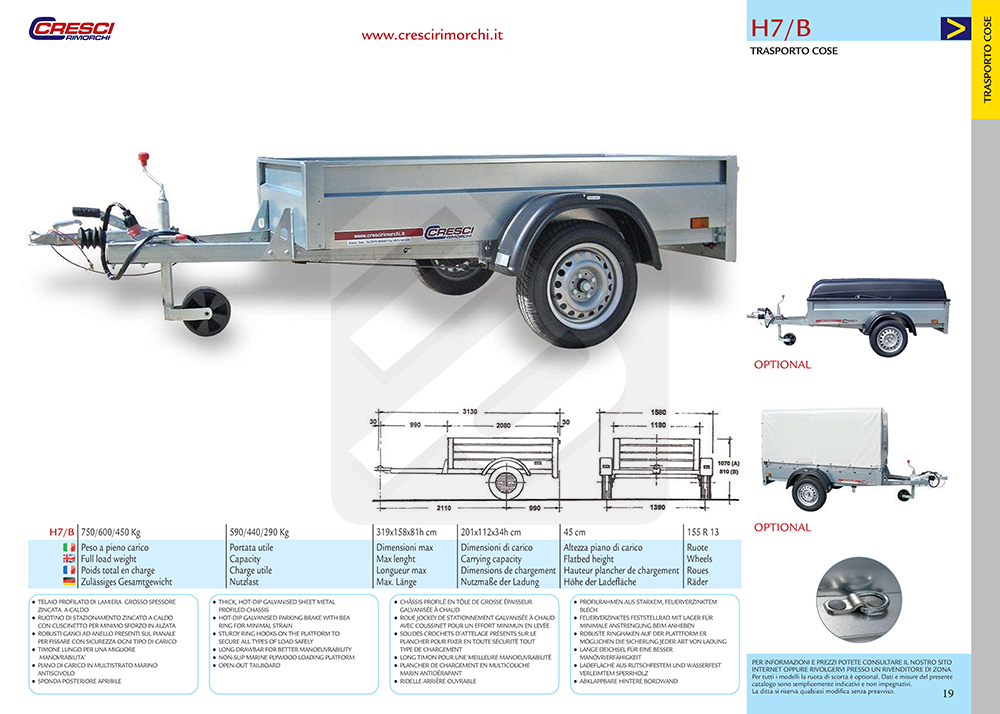Carrello Cresci Rimorchi H7B - immagine 2