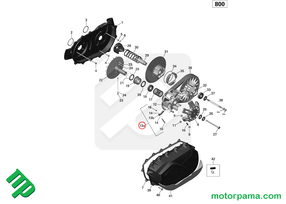 Kit perni e massette variatore originale Can-Am Renegade 800 dal 2011 al 2020 - immagine 2