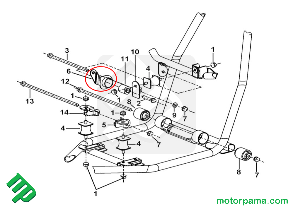 Staffa per supporto motore originale TGB Target / Blade - immagine 2