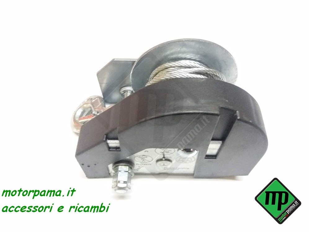 Argano autofrenante con cavo in acciaio per rimorchi e carrello - immagine 2