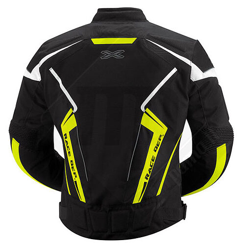 taglia XXL - Giacca moto Ixs Activo nero-giallo-fluo-bianco