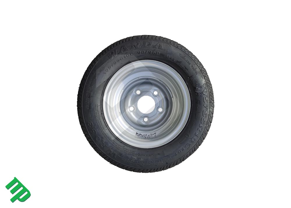 Ruota di scorta 195/55R10 carrello rimorchio Cresci - immagine 2