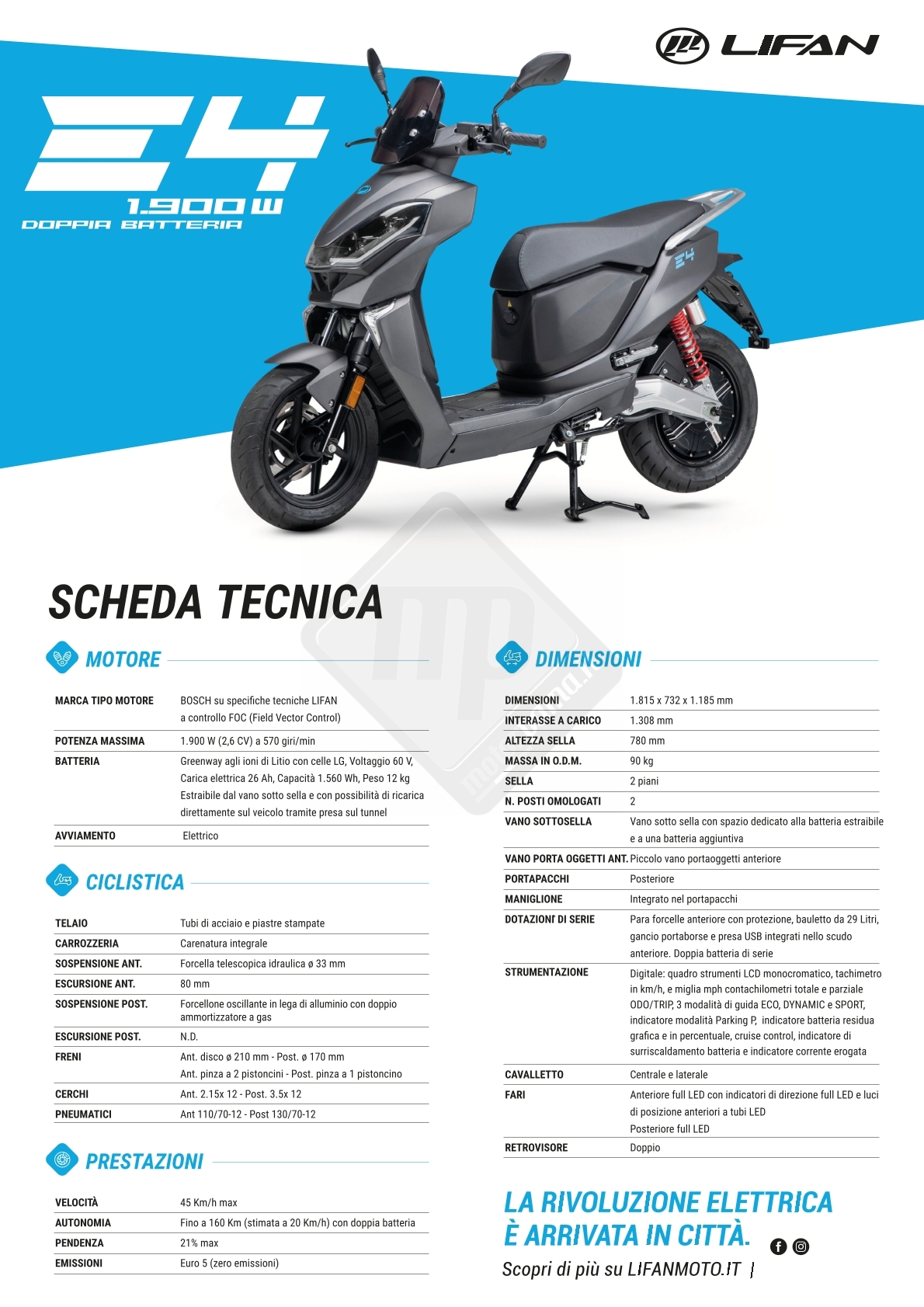 Lifan E4 1900W doppia batteria - immagine 17