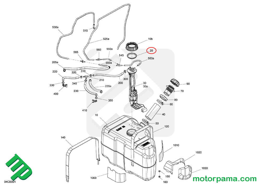 Guarnizione castello pompa benzina originale quad Can-Am - immagine 3