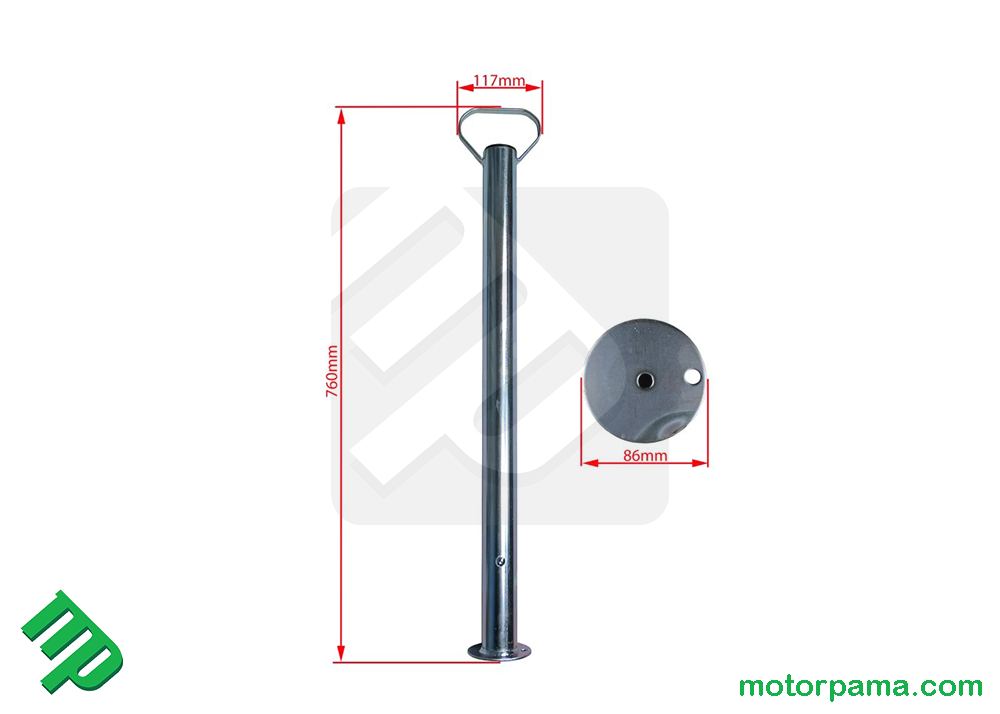 Piedino stabilizzatore 48mm carrello Cresci Rimorchi - immagine 4